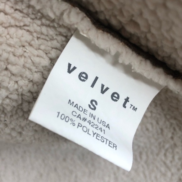 Anthropologie VELVET Brand  Faux Suede Shearling Lined Jacket - Picture 6 of 7